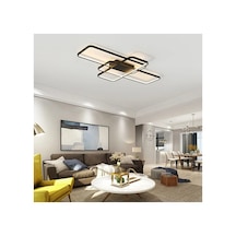 Siyah 80x60cm Dikdörtgen 4000k Gün Işığı Led Tavan Lambası