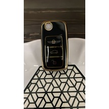 Gma Keys Volkswagen Caddy,polo,transporter,golf Uds Vb. Nano Yüksek Kalite Silikon Kumanda Kılıfı Siyah