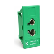 K Nicr-ni Tipi Upj Panel Montaj Termokupl Soketi - Yeşil