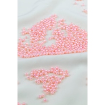 4 Mm Pembe Ve Soluk Ton Plastik İnci Boncuk Aksesuar Takı Malzemesi 25 Gr