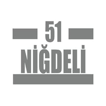 51 Niğdeli Araba Sticker 17x17 Cm Gri
