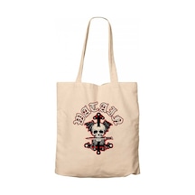 Watain Merch Deaths Head Krem Kanvas Bez Çanta Krem