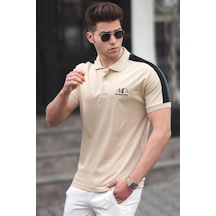 Madmext Madmext Bej Polo Yaka Erkek Tişört 5215-bej Bej
