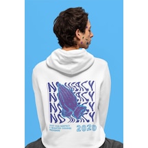 Macklin Unisex Kadın Erkek No Mercy Tasarım Baskılı Kapşonlu Sweatshirt Beyaz Mck0019 Beyaz