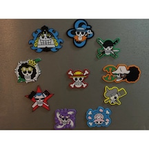 One Piece Anime Luffy Hasır Şapka Korsanları Sembolü Seti Buzdolabı Magneti