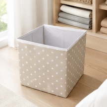 Living Organizer Kutu - Bej - 30x30x30 Cm Çok Renkli