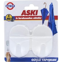 Boss Tape 5504 Plastik Büyük Askı Şeffaf 2li Blister