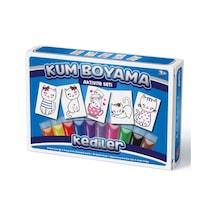Sevimli Kediler Kum Boyama Aktivite Seti 5'Li Paket