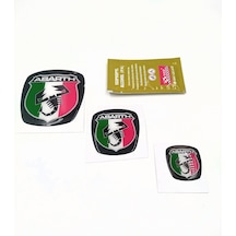 Punto Evo Uyumlu Üçlü Abarth Logo Seti Ön Arka Direksiyon
