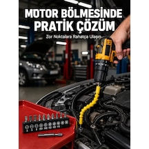 Hepsi 12 Parça Vidalama Uç Seti Akrobat Tasarım Dayanıklı Metal Yeni Nesil Najmaddin