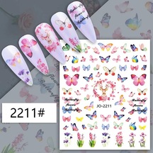 Adanil Kelebek Geyik Çiçek Sticker J0-2211