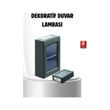 Solar Güçlü 6 Led Dış Mekan Lambası Otomatik Aç/kapa Işık Sensörlü Aydınlatma Siyah