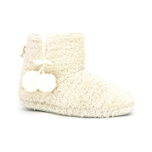 Unisex Panduf Ev Botu Ev Ayakkabısı Krem