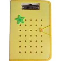 A4 Boy Kapaklı Sekreterlik Lastikli Delikli Model 23x32 Cm Sekreter Dosyası 1 Adet Sarı