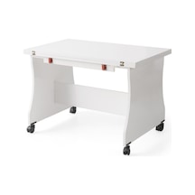 Bade Tekerlekli Açılır Orta Sehpa 60 95cm Demonte Beyaz Bade Tekerlekli Açılır Orta Sehpa 60 95cm Demonte Beyaz