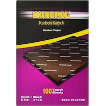 Monopol Karbon Kağıdı A4 Siyah Karbon Kağıdı 100 Lü Paket