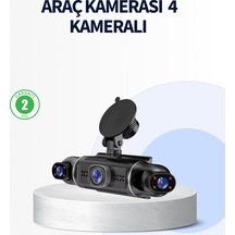 4 Kameralı Araç İçi Kamera 1080p Gps Takip Wifi Gece Görüşlü - Lisinya