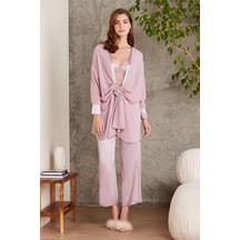 Pierre Cardin 7025 Kadın Rose 4'lü Saten Takım Gelin Set Rose