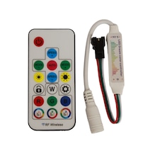Sp104e Müzik Denetleyici Ws2811-ws2812 Argb Pixel Led Kontrol Devresi 5-24v 17 Tuşlu Rf Kumanda