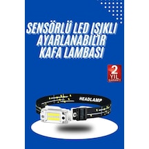 Zengemtx Kafa Lambası, Su Geçirmez Kafa Feneri 3 Mod Aydınlatma Çok Renkli