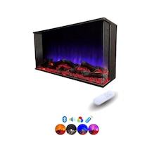 Arif Şömine Dekoratif Elektrikli Şömine - 120x35x25 Cm - Kumanda, Bluetooth Hoparlör Ve Odun Sesi