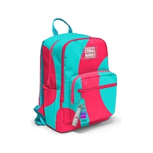 Coral High Neon Mercan Turkuaz Desenli Okul Sırt Çantası 23685 Neon Mercan