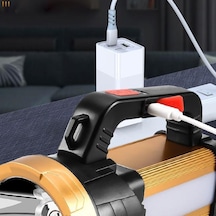 6 MOD ŞARJLI EL FENERİ PROJEKTÖR TİPİ WATTON WT-615 Sarı