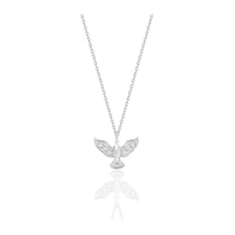 Gümüş Rodyumlu Zirkon Taşlı Anka Kuşu Kolye Barcode Gümüş - Rose Gold