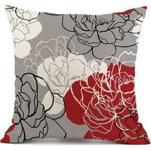 Flybuy Yastık Xıxun Papatya Minderi Küçük Keten Kapak Modern Desenli Koltuk Çiçek Araba 7 Bc Çok Renkli