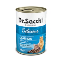 Dr.Sacchi Somonlu Konserve Yetişkin Kedi Maması 400 G