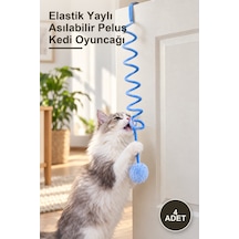 4 Adet Elastik Yaylı Asılabilir Peluş Kedi Oyuncağı
