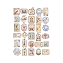 30 Adet Vintage Bahar Ve Tavşan Sticker Seti - Ajanda Scrapbook Laptop İçin Çok Renkli