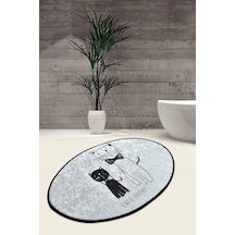Little Cats Oval Djt 60X90 Cm Banyo Banyo Paspası