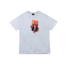 İtachi Uchika Anime Baskılı Unisex %100 Pamuk Beyaz T-shirt Beyaz