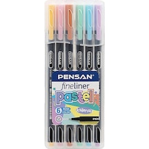 Fineliner 6 Pastel Renk 0.4mm İnce Keçe Uçlu Yazı Kalemi 1 Paket 6 Lı Pastel Fineliner Kalem Seti