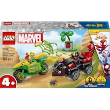 Spidey Ve İnanılmaz Arkadaşları Spin Ve Electro Dinozor Aracı Takibi 11198-4 Yaş Ve Üzeri Erkek Ve Kız Çocuklar İçin Yaratıcı Oyuncak Yapım Seti 124 Parça