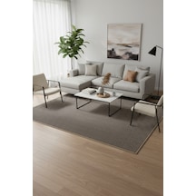 Antik 1801 Koyu Gri Hav Toz Vermez Kolay Temizlenen Salon Halısı Yolluk Koridor Halısı Koyu Gri