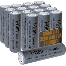 I-gen Industrial E004 Inr 18650 3.7v 3200 Mah 10a 11.84wh Li-ıon Şarjlı Pil Düz Başlı Lityum Pil 16'lı Paket I-gen133
