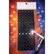 Pro Art Airbrush Nail Stencil Series No:04