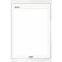 A5 Noktalı Bloknot Defter - 50 Yaprak - Memopad - Notepad - Not Defteri - Not Kağıdı Beyaz Beyaz