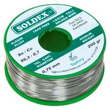 Soldex Kurşunsuz 0.75mm 200 Gram Lehim Teli Sn99.3/cu 0.7-5185