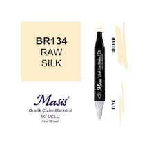 Çift Uçlu Marker Grafik Çizim Kalemi 134 Ham İpek