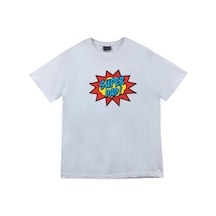 Stoned&Fame Unisex Beyaz Super Dad T-shirt Beyaz