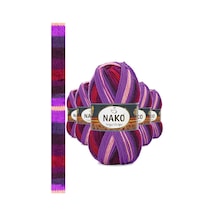 5 Adet Vega Stripe Premium Akrilik El Örgü İpi Yünü No: 82412 Çok Renkli