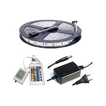 Winboss 5mt Rgb Şerit Led Slikonlu Adaptör Uzaktan Kumanda Tak Çalıştır -