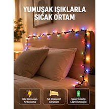 Enerji Tasarruflu Şeffaf Kablo 5 M 50 Led Dekor Işık Yeni Nesil Çokrenkli