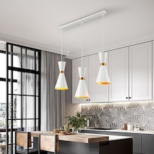 Rsylight Retro Metal  Masa Üstü Dekoratif Rustik 3 Lü Vintage Avize 60 Cm