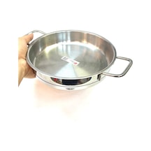 Paslanmaz Çelik Dik Yumurta Sahanı 20 Cm Gümüş