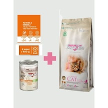 Bonacibo Light & Sterilised Kedi Maması Seti 2 Kg Kuru + 6x400 Gr Tavuk Ve Hindi Konserve