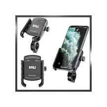 Efili Motosiklet Bisiklet Scotter Telefon Tutucu Genişlik Ayarlı Siyah